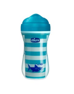 Чашка поильник Active Cup носик ободок 14м 266 мл синий акула Chicco