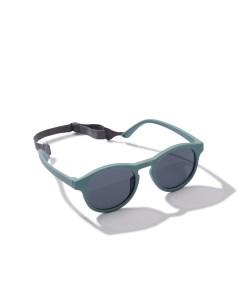 Очки солнцезащитные UV400 с защитой от ультрафиолета с ремешком синие Happy baby