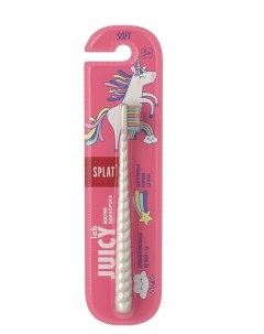 Щётка зубная Juicy Lab Магия единорога для детей жемчужно розовая и розовая Splat
