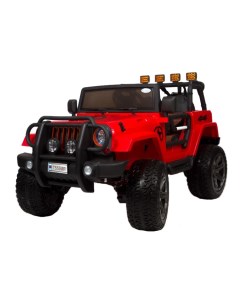 Детский электромобиль Jeep Wrangler Т555МР полный привод 4х4 Красный Barty
