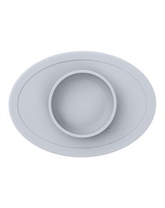 Тарелка с подставкой Tiny Bowl цвет светло серый Ezpz