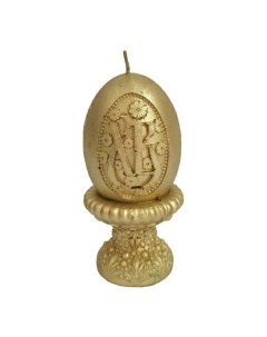 Свеча пасхальная фигурная Яйцо на подставке ХВ 5x8 5 см в ассортименте Kukina raffinata