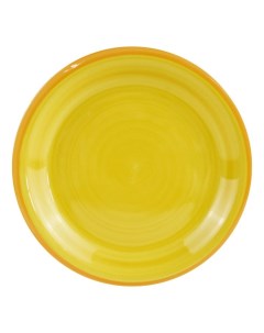 Тарелка десертная Желтая керамика d 18 9 см Без бренда