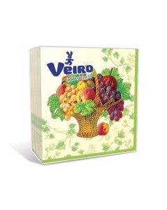 Салфетки бумажные Корзина с фруктами 20 л 3 сл 33х33 33Р3 20 Veiro