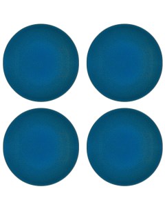 Тарелки Океанская синь фарфор 25 см 4 шт Top art studio