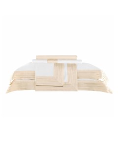 Комплект постельного белья Эдем 1 5 спальный бамбуковое волокно белый с экрю Togas