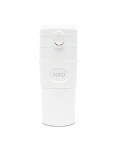 Термокружка с кнопкой 450 мл белый Miku