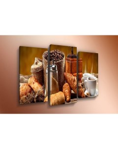 Модульная картина триптих Завтрак ТР1294 60x80 см Добродаров