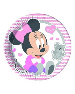 Тарелки одноразовые Disney Minnie Infant бумажные 23 см 8 шт Procos