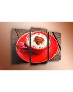 Модульная картина триптих Любовь к кофе ТР22 60x80 см Добродаров