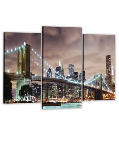 Модульная картина Бруклинский мост 60х80 см Добродаров