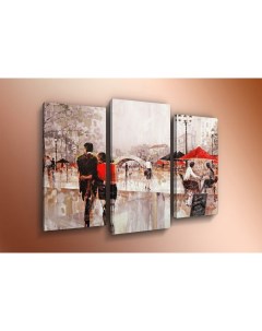 Модульная картина триптих ТР1521 Дождливый Лондон 60х80 см Добродаров