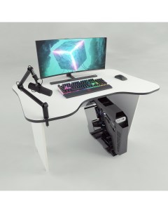 Игровой компьютерный стол Fly бело черный Myxplace