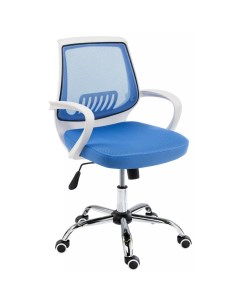 Компьютерное кресло Ergoplus белое голубое Woodville