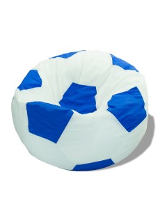 Кресло мешок мяч XXL синий белый Puffmebel