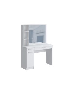 Стол туалетный с зеркалом Париж Белый тиснение древесные поры Мебельная фабрика 1+1