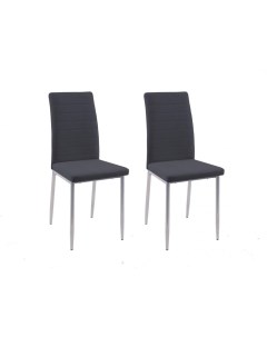 Комплект стульев 2 шт ТЕКС antracite хром Dik