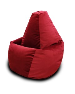 Кресло мешок груша XXL бордовый Puffmebel