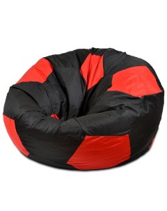 Кресло мешок мяч XXXL черный красный Puffmebel