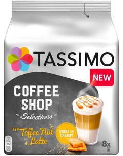 Кофе в капсулах TOFFEE NUT LATTE 8 порций Tassimo