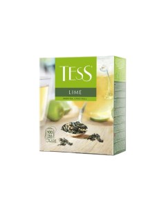Чай зеленый lime 100 пакетиков по 1 5 г Tess
