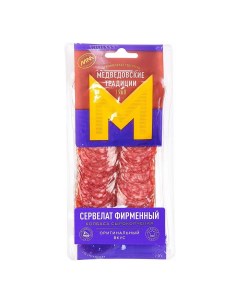 Колбаса сырокопченая Сервелат фирменный 100 г Ммк