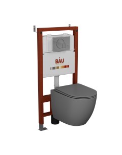 Комплект BAU 6 в 1 инсталляция BAU PRO унитаз Bau Dream 49 5х36 сиденье клавиша Omega Bauedge