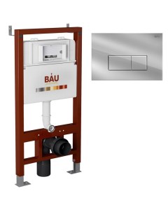 Инсталляция BAU PRO Q111300 Q00007 для подвесного унитаза клавиша смыва BAU Hotel хром Bauedge