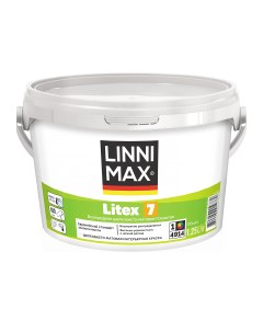 Краска интерьерная Litex 7 база 1 белая 1 25 л Linnimax