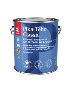 Краска для деревянных фасадов Pika Teho Classic матовая база А белая 2 7 л Tikkurila