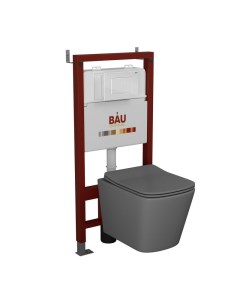 Комплект BAU 6 в 1 инсталляция BAU PRO унитаз Bau Stil клавиша BAU Stil Bauedge