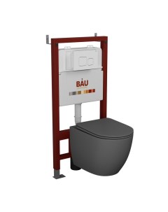 Комплект BAU 6 в 1 инсталляция BAU PRO унитаз Bau Dream сиденье клавиша BAU Soul Bauedge