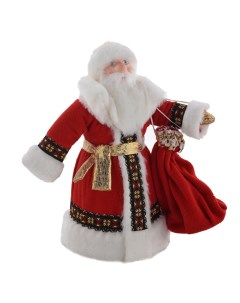 Новогодняя фигурка Дед Мороз с мешком для конфет 16218 12 5x12 5x32 см Russia the great