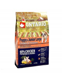 Сухой корм для щенков Puppy Junior Large курица картофель 2 25кг Ontario