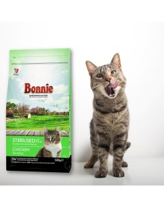 Сухой корм для кошек для стерилизованных с курицей 0 5 кг Bonnie