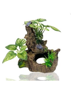 Декорация Растение на коряге для аквариумов и террариумов А 04 Aqualuxe