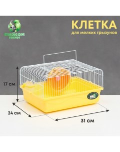 Клетка для грызунов 31 х 24 х 17 см жёлтая Пижон