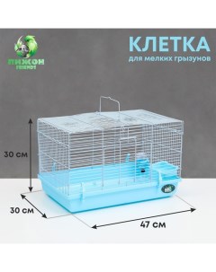 Клетка для грызунов 47 х 30 х 30 см голубая Пижон