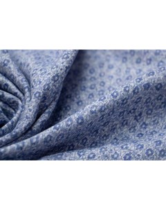 Ткань DT50758 Трикотаж жаккардовый в мелкий голубой цветочек 100x142 см Unofabric
