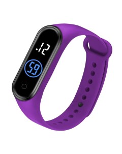 Часы наручные электронные ремешок силикон фиолетовые Nobrand
