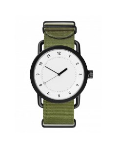 Часы наручные мужские d 4 см зеленые с белым циферблатом Nobrand