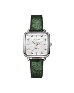 Часы наручные женские 2 8 х 2 8 см зеленый ремешок Nobrand
