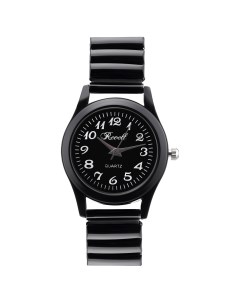 Часы наручные женские d 2 8 см ремешок металл черные Nobrand