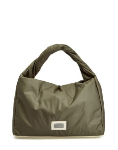 Объемная сумка из нейлона с кожаными вставками и цепочками Punto Luce Peserico