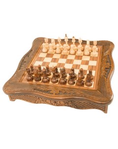 Шахматы резные в ларце 50 kh141 Haleyan