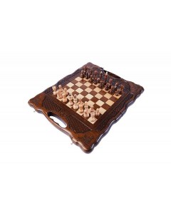 Шахматы нарды резные 139 с ручкой 30 kh139 3 Haleyan
