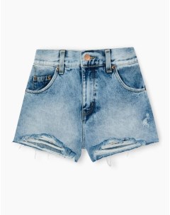 Джинсовые шорты Mom с рваной отделкой Gloria jeans