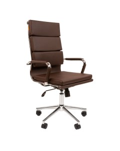 Кресло компьютерное Chairman 750 экокожа коричневый 750 экокожа коричневый