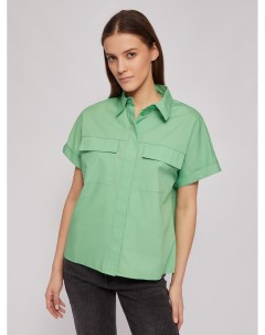 Рубашка из хлопка с коротким рукавом Zolla