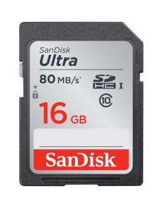 Карта памяти SecureDigital 16Gb Ultra SDHC Class 10 UHS I SDSDUNC 016G GN6IN Sandisk